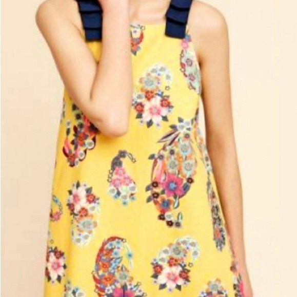 Anthropologie Women’s Sunniva dress Maeve NWT Small yellow floral - Picture 4 of 15